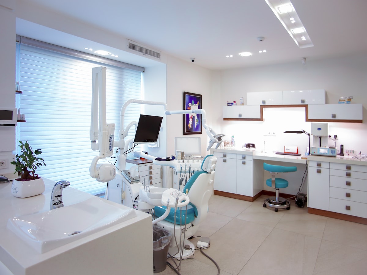 A bright, modern dental treatment room